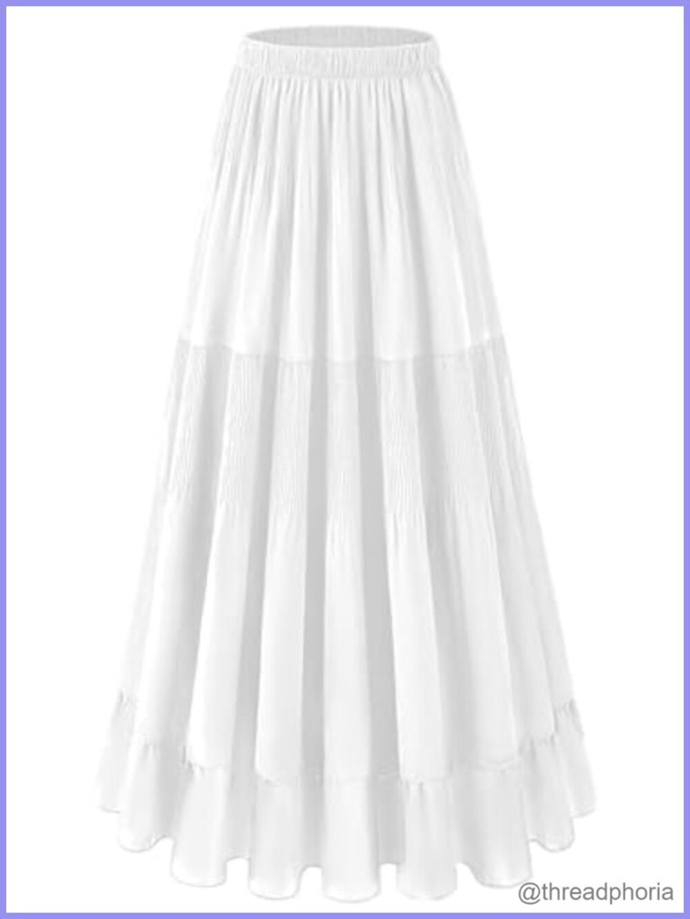 Women's Ruffle Maxi Skirt High Waist Pleated Chiffon Flowy Long Skirt